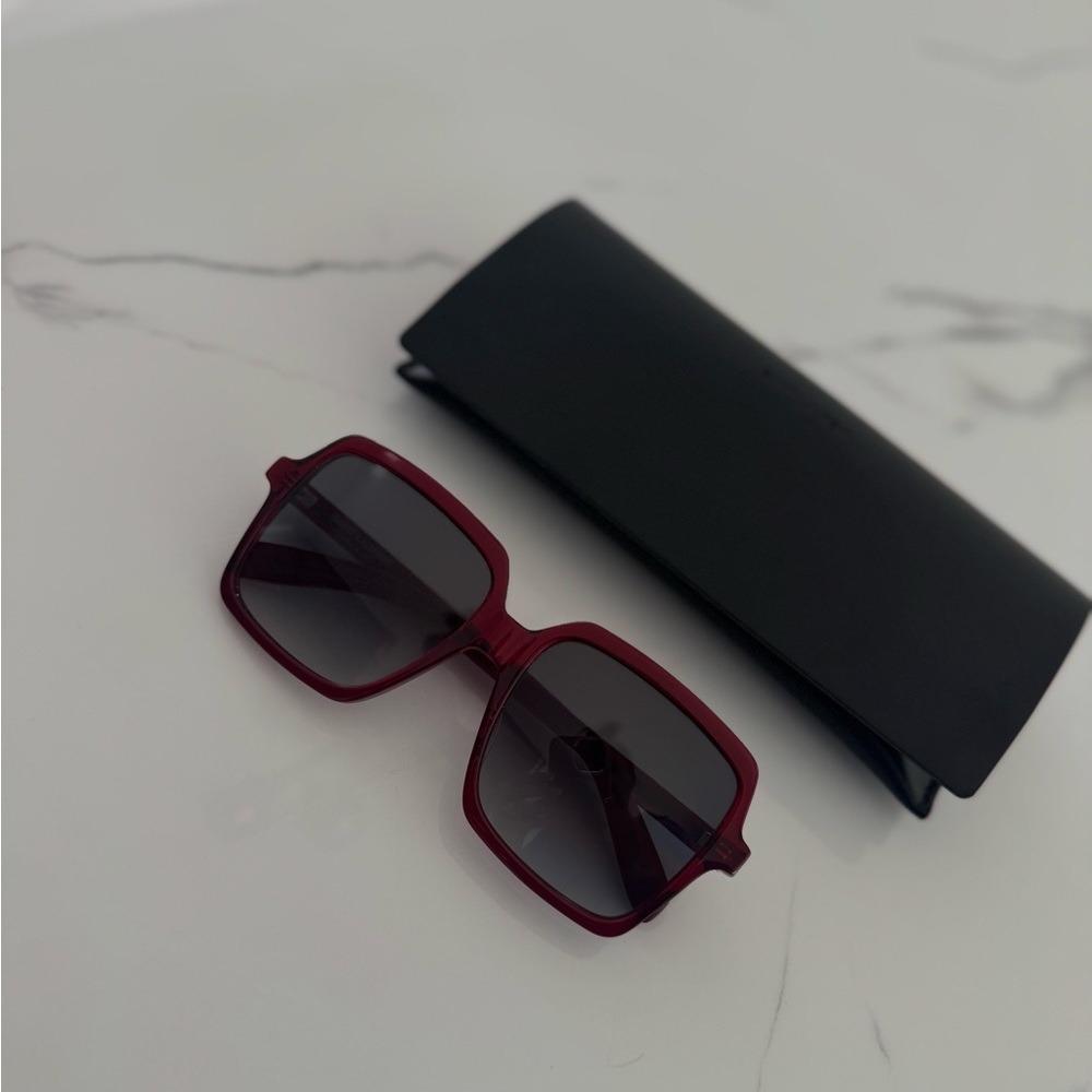 Saint Laurent Red Square Sunglasses